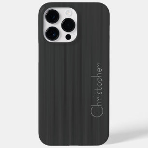 Titanium Grey Silver Stainless Steel Print Case-Mate iPhone 14 Pro Max Case