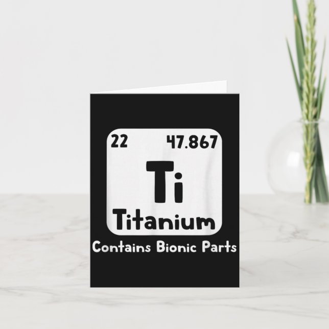 Titanium Hip Replacement Funny Broken Hip Surgery Card (Front)