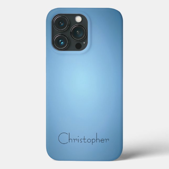Titanium Light blue Stainless Steel Print Case-Mate iPhone Case (Back)