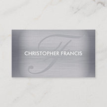 Titanium monogram business cards