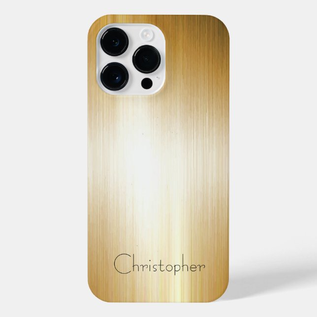 Titanium Orange Silver Stainless Steel Print iPhone Case (Back)