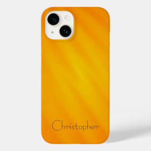 Titanium orange Stainless Steel Print 15 Case-Mate iPhone 14 Case