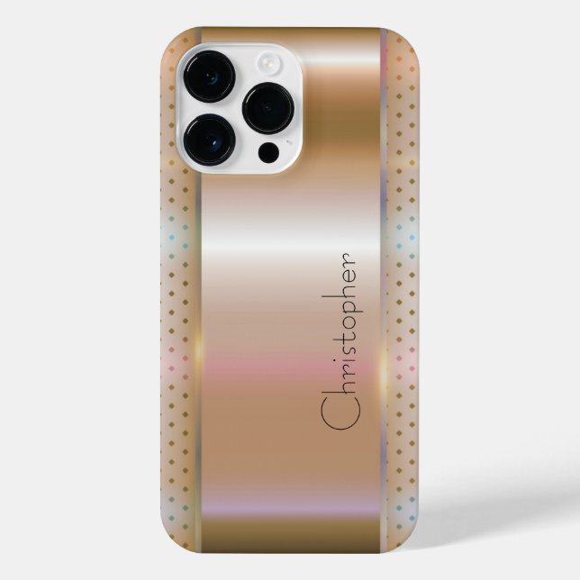 Titanium Orange Stainless Steel Print iPhone Case (Back)