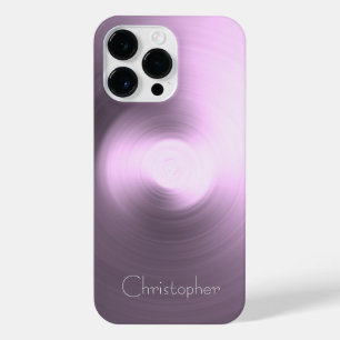 Titanium Pink Silver Stainless Steel Print iPhone 14 Pro Max Case