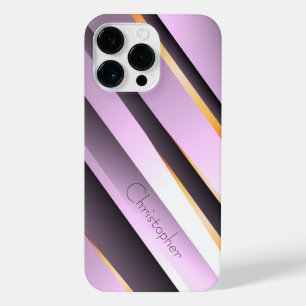 Titanium Pink Stainless Steel Print iPhone 14 Pro Max Case