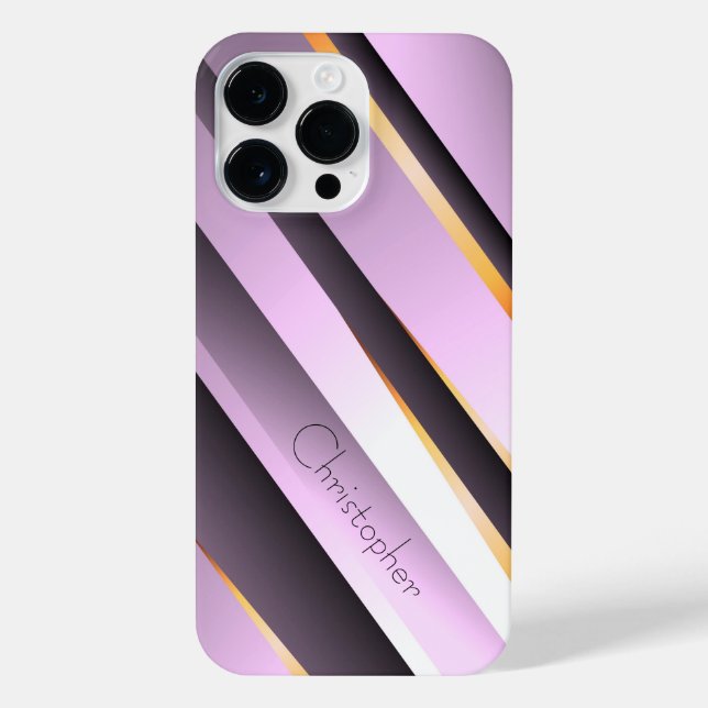 Titanium Pink Stainless Steel Print iPhone Case (Back)