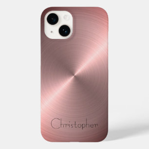 titanium Polished bronze Radial and Metallic Case-Mate iPhone 14 Case