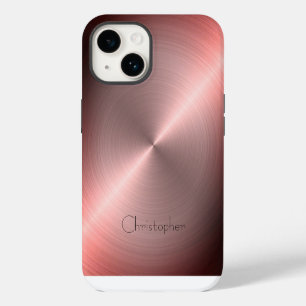 titanium Polished bronze Radial and Metallic iPhone 14 Case