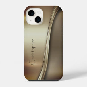 Titanium Polished Bronze Radial Metallic iphone 15 14 Case