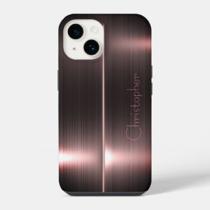 Titanium Polished bronze Radial Metallic iphone 15 14 Case