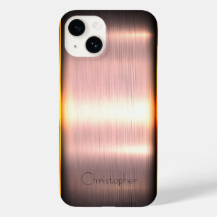 Titanium Polished bronze Radial Metallic iphone 15 Case-Mate iPhone 14 Case