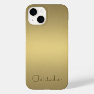 titanium Polished gold Radial and Metallic Case-Mate iPhone 14 Case
