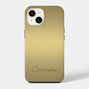 titanium Polished gold Radial and Metallic iPhone 14 Case