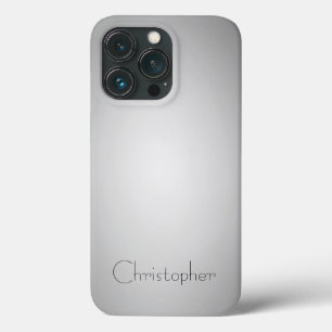 Titanium Polished Silver grey Radial and Metallic iPhone 13 Pro Case