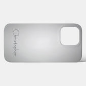 Titanium Polished Silver grey Radial and Metallic Case-Mate iPhone Case (Back (Horizontal))