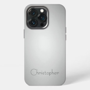 Titanium Polished Silver grey Radial and Metallic iPhone 13 Pro Case
