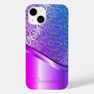 Titanium Polished violet Radial Metallic iphone 15 Case-Mate iPhone 14 Case