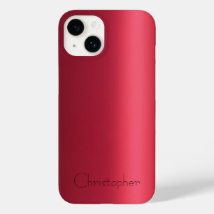 Titanium red Stainless Steel Metallic Case-Mate iPhone 14 Case