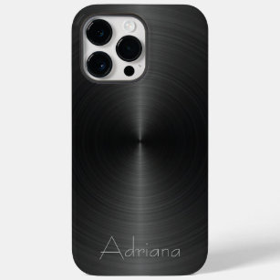 Titanium Silver black Stainless Steel Metallic Case-Mate iPhone 14 Pro Max Case
