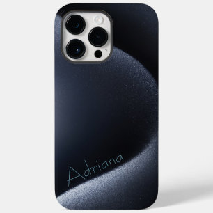 Titanium Silver blue Stainless Steel Print Case-Mate iPhone 14 Pro Max Case