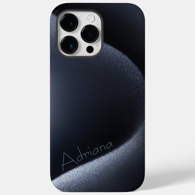 Titanium Silver blue Stainless Steel Print Case-Mate iPhone Case (Back)