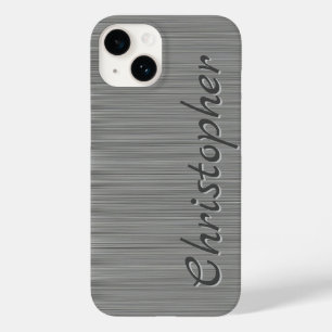 Titanium Silver Stainless Steel Metallic Case-Mate iPhone 14 Case
