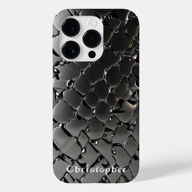 Titanium silver stainless steel print Case-Mate iPhone case (Back)