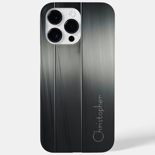 Titanium Silver Stainless Steel Print Case-Mate iPhone Case (Back)