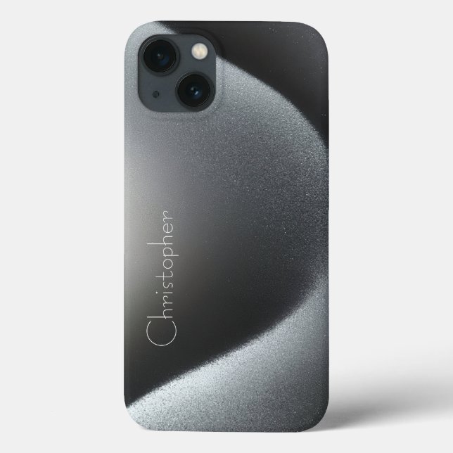 Titanium Silver Stainless Steel Print iphone 15  Case-Mate iPhone Case (Back)