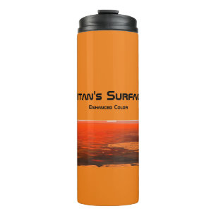 Titan's Surface (White w/Gold Trim) Thermal Tumbler