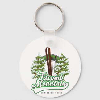 Titcomb Mountain Farmington Maine Ski Key Ring