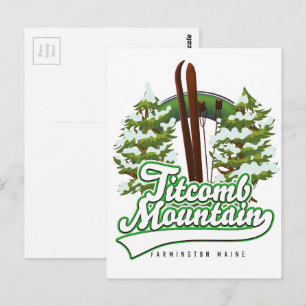Titcomb Mountain Farmington Maine Ski  Postcard