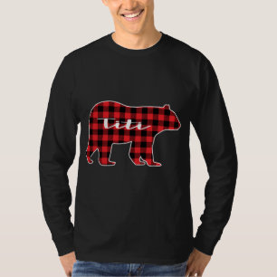 Titi Bear Red Plaid Family Matching Christmas Paja T-Shirt