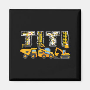 Titi Construction Excavator Kids Matching Family Magnet
