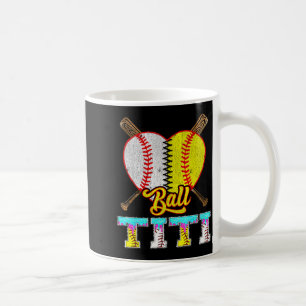 Titi Of Both Half Baseball Softball Ice Cream Drip Coffee Mug