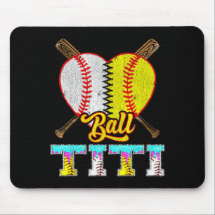 Titi Of Both Half Baseball Softball Ice Cream Drip Mouse Pad
