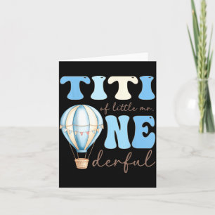 Titi of Little Mr Onederful 1st Birthday Boy Air Card