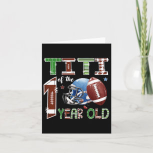 Titi Of The 1 Year Old Football 1st Year Down Birt Card