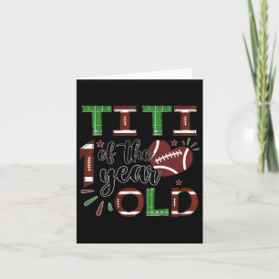 Titi Of The 1 Year Old Football 1st Year Down Birt Card