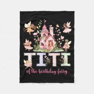 Titi of the birthday fairy magical girl matching fleece blanket