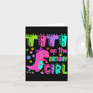 Titi of the birthday girl saurus rex dinosaur card