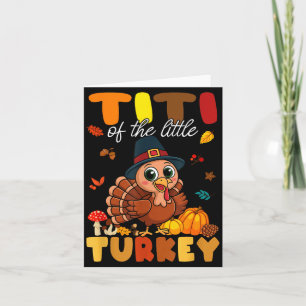 Titi Of The Little Turkey Thanksgiving Baby Shower Card