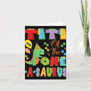 Titi Of The One-a-saurus 1st Birthday Boy Dinosaur Card