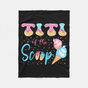 Titi of The Scoop Ice Cream Gender Reveal Baby Fleece Blanket