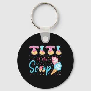 Titi of The Scoop Ice Cream Gender Reveal Baby Key Ring