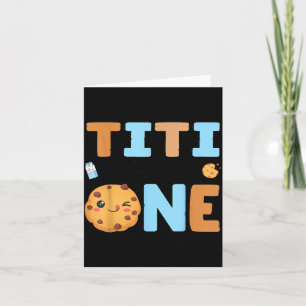 Titi of The Sweet One Cookies Milk 1st Birthday Card