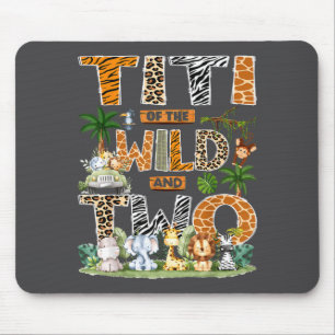 Titi Of The Wild & Two Zoo 2nd Birthday Safari Mouse Pad