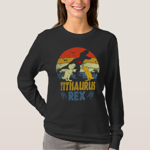 Titi Saurus Rex Dinosaur Titi 2 Kids Family Matchi T-Shirt