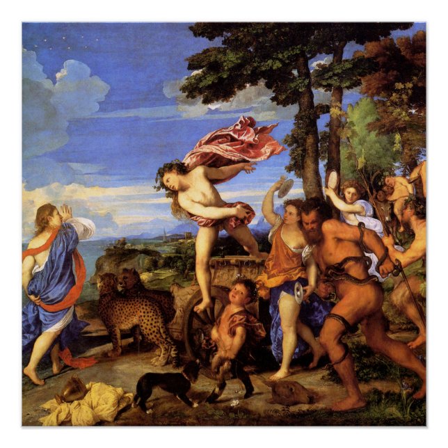 Titian Bacchus and Ariadne Poster (Front)