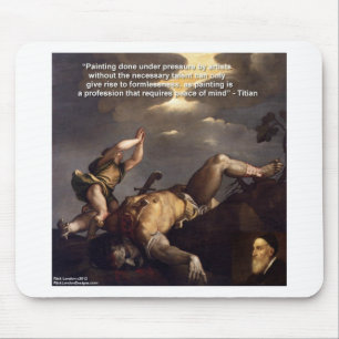 Titian Quote & David/Goliath Painting Gifts Mouse Pad